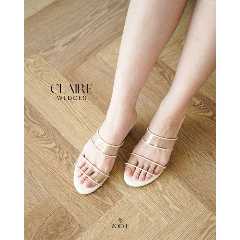ZOEVE x DREN Sandal Wedges Wanita CLAIRE 5cm