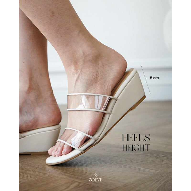 ZOEVE x DREN Sandal Wedges Wanita CLAIRE 5cm