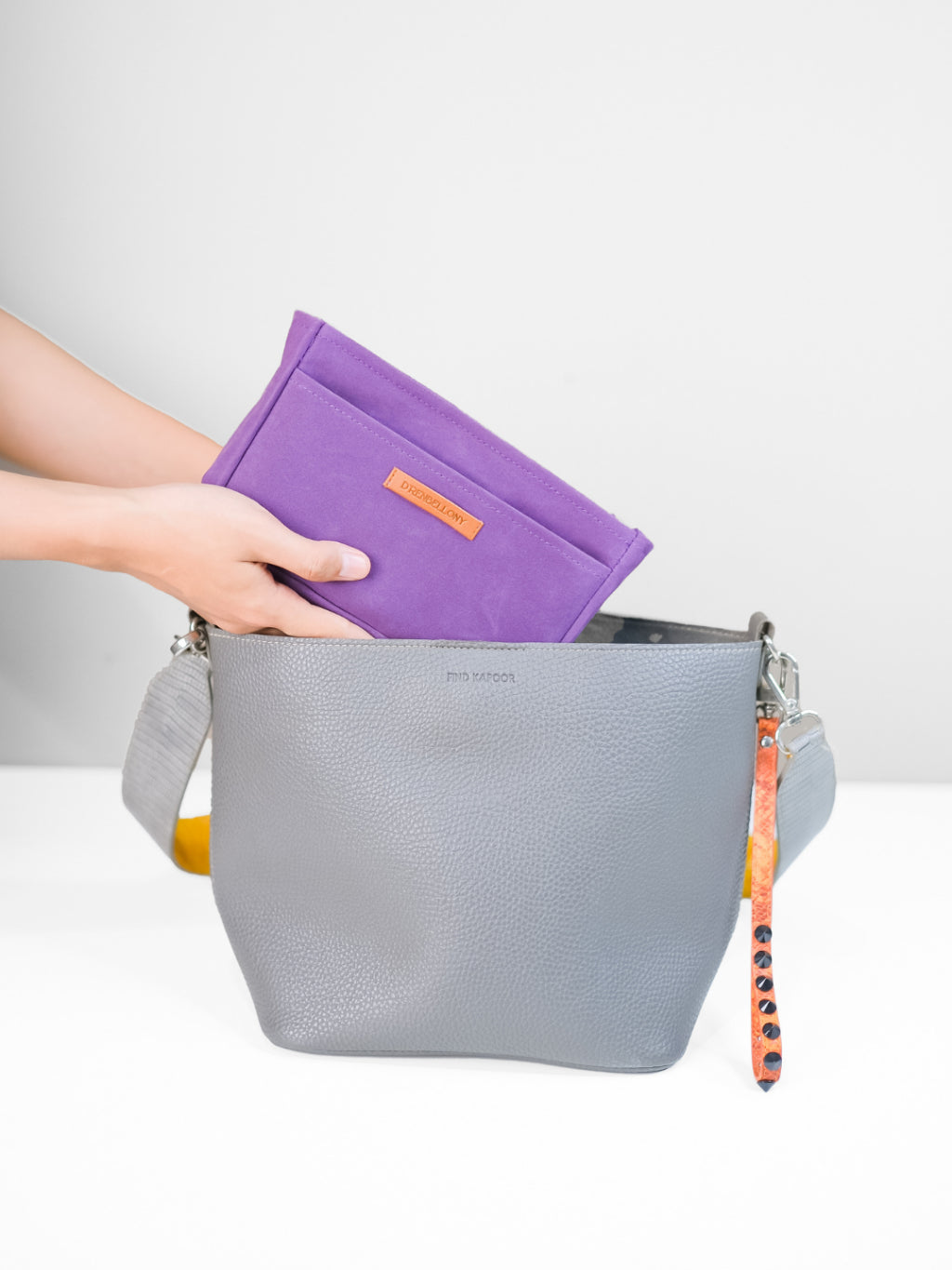 MAISIE Hand Bag Organizer Suede