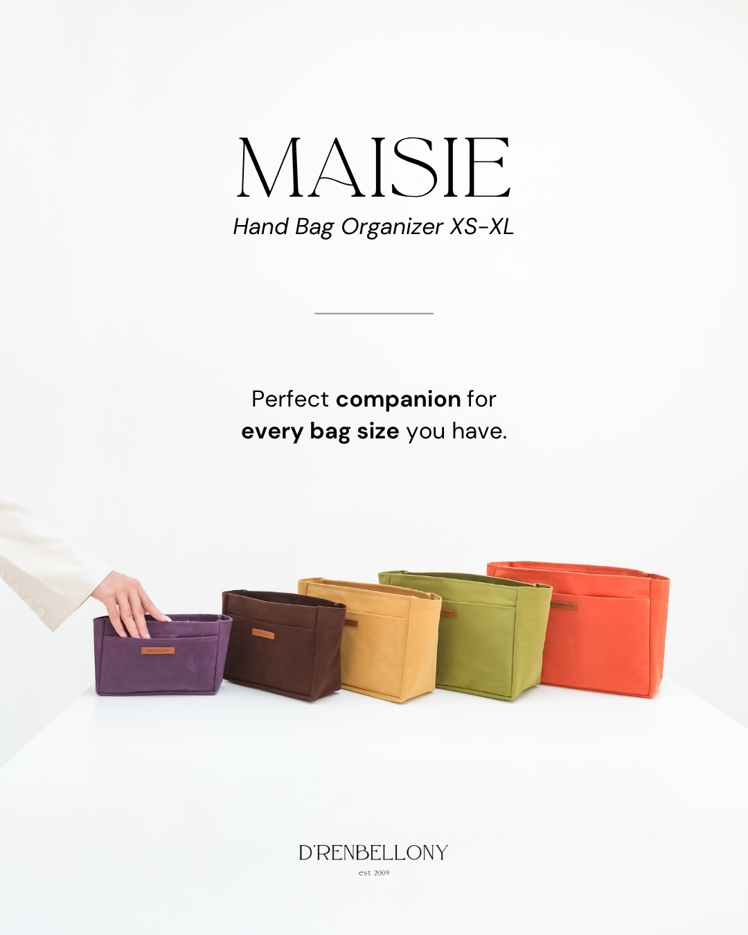 MAISIE Suede Hand Bag Organizer