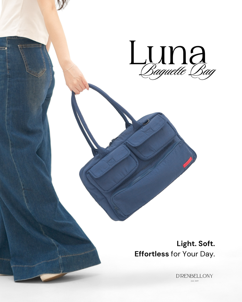 LUNA Baguette Puffy Shoulder Bag