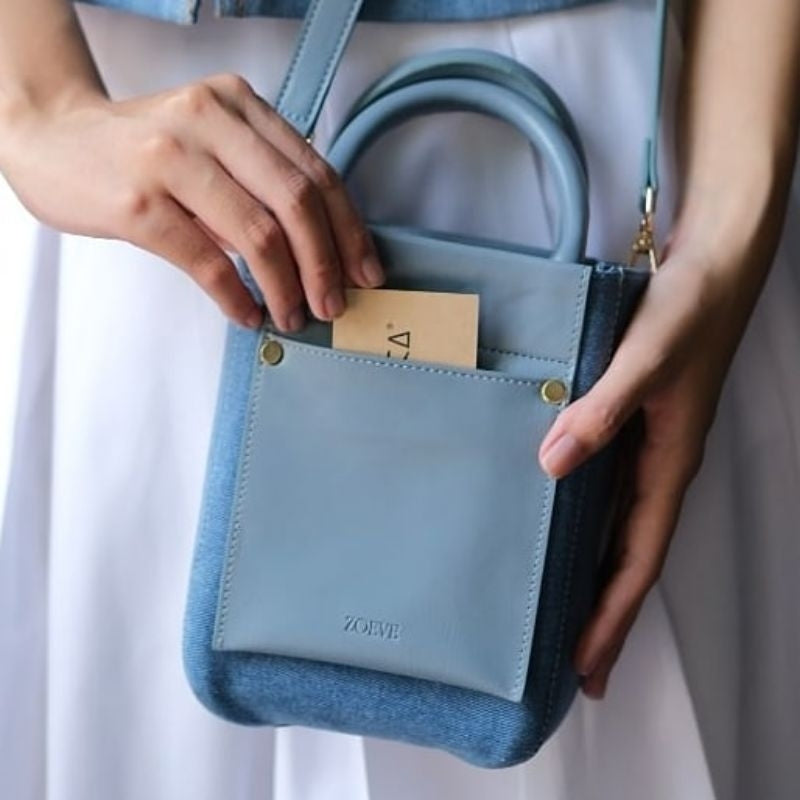 DREN X ZOEVE Libby Denim Bag - Tas Kecil Selempang Jeans Handphone Bag