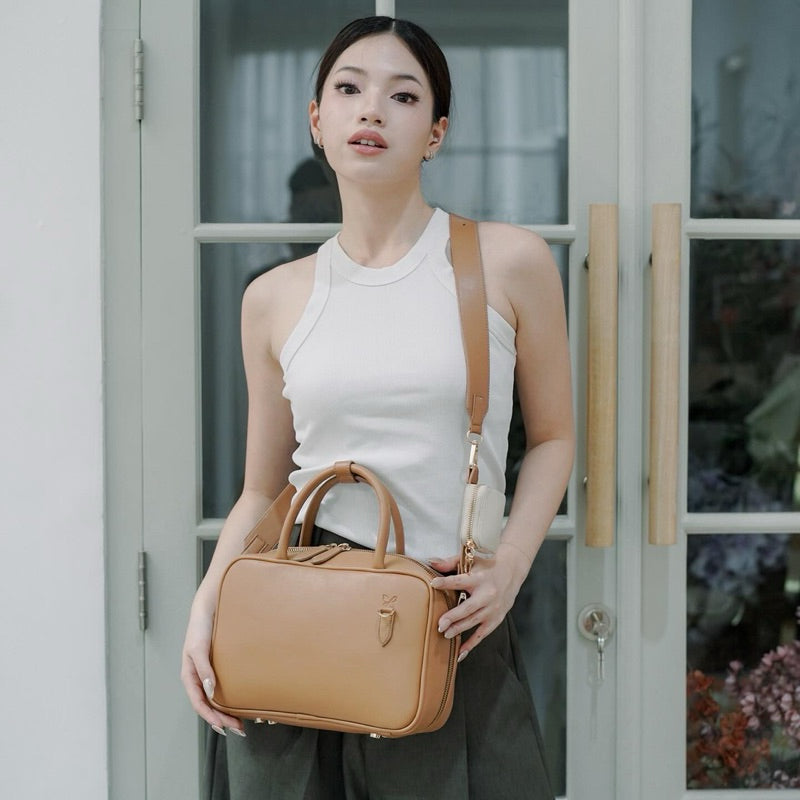 FARFALLA x DREN - MIREA HAlf Baguette Bag Tas Wanita kulit jinjing selempang