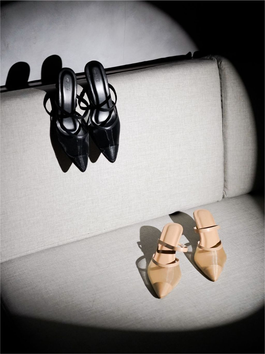 ZOEVE X DREN - IRIS heels 5cm Mules Mesh Sepatu Pesta Sandal Kerja Wanita