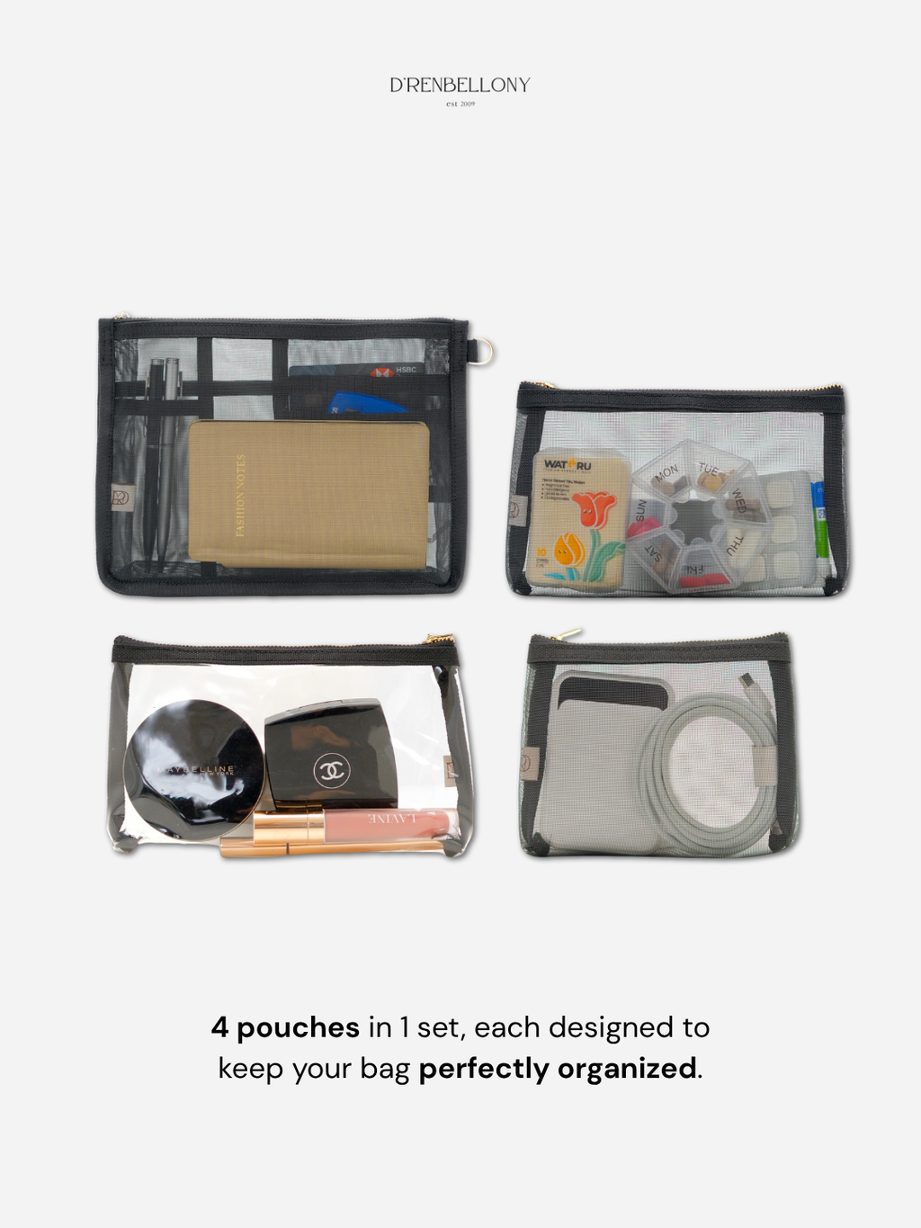 LUCA 4 in 1 Pouch Mesh Organizer