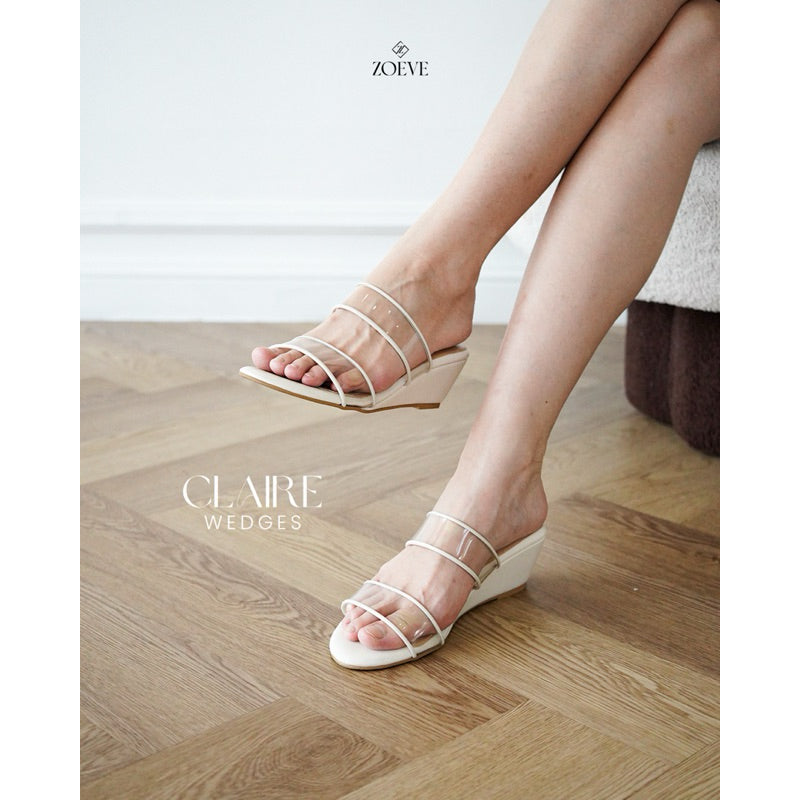 ZOEVE x DREN Sandal Wedges Wanita CLAIRE 5cm