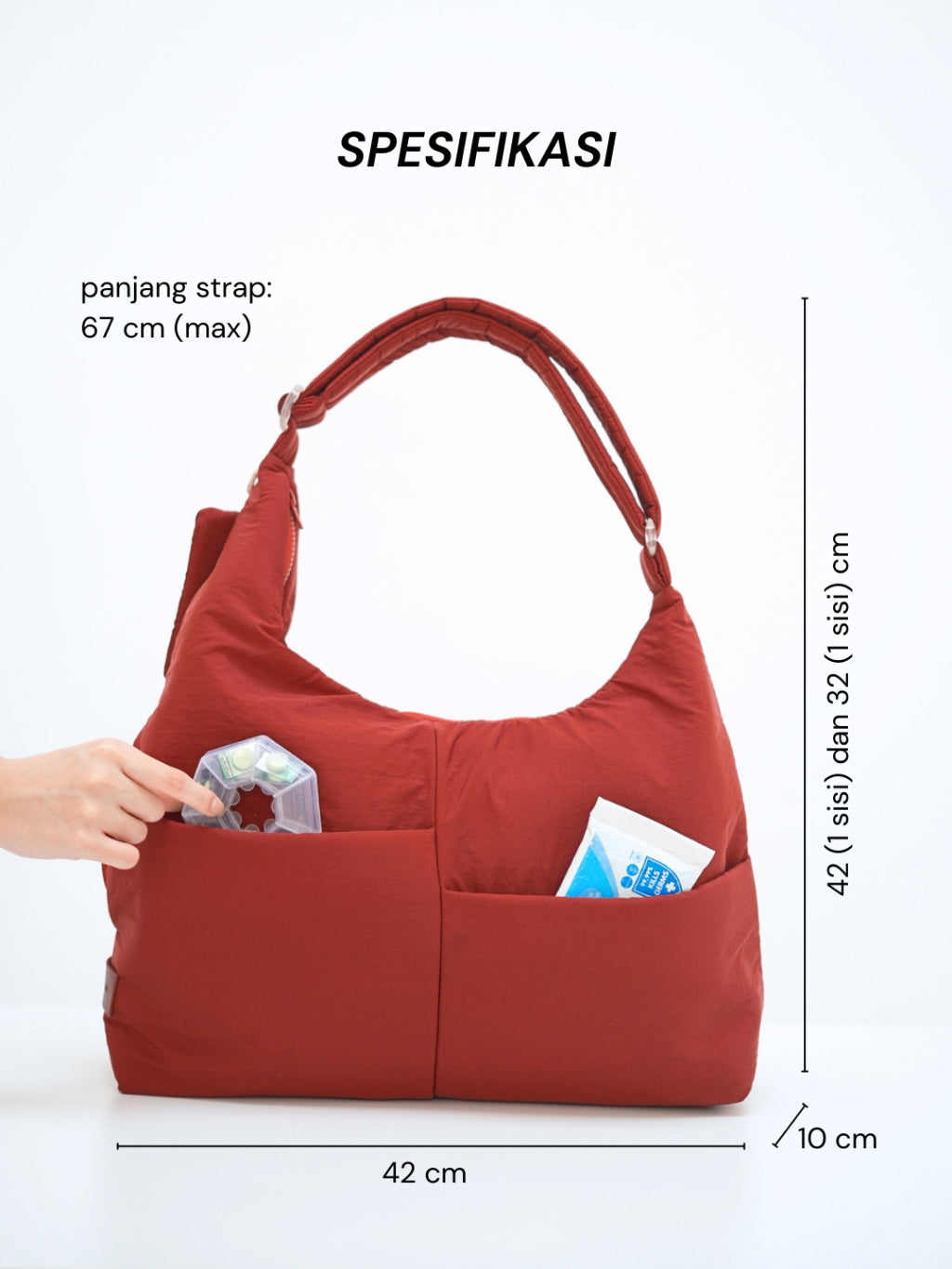 NEXA Sling Bag Puffy Ringan Tas Traveling Selempang Wanita