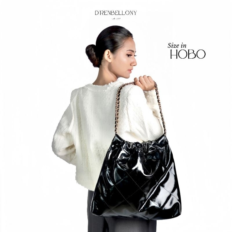 Tas Bahu Wanita Kulit Faux Leather Tali Rantai Tas Kerja MARLYN BAG- DRENBELLONY