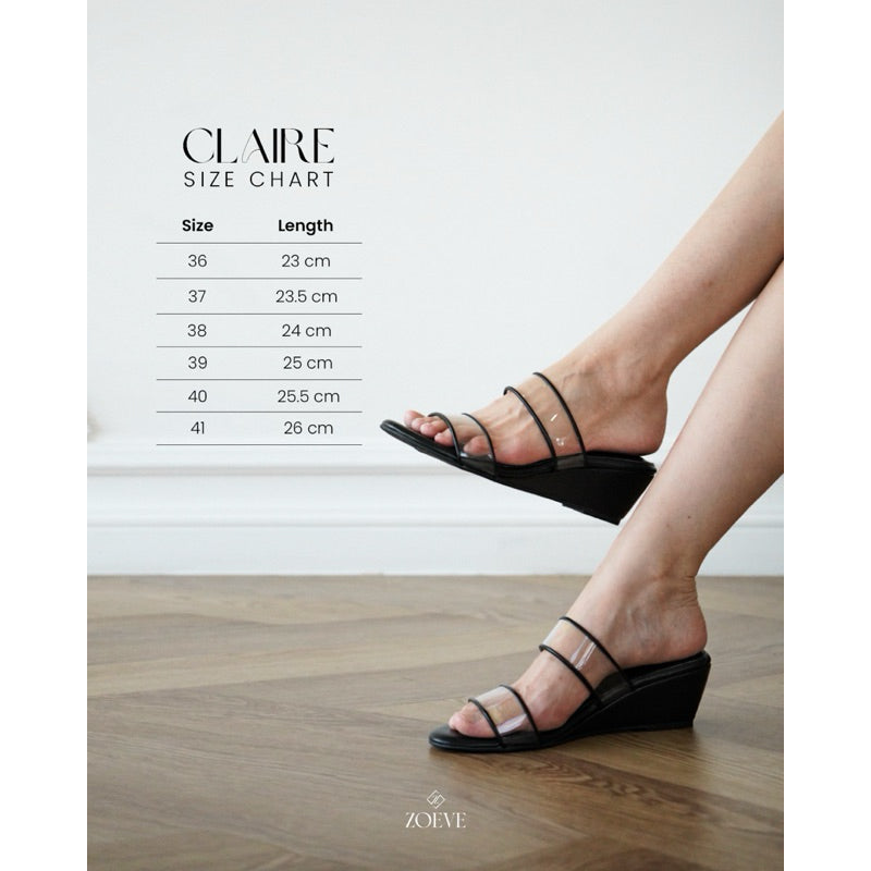 ZOEVE x DREN Sandal Wedges Wanita CLAIRE 5cm