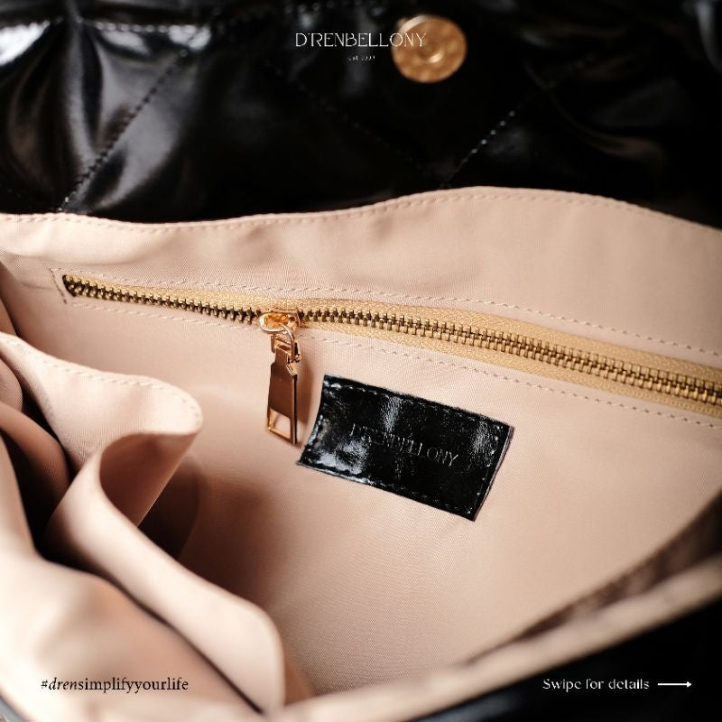 Tas Bahu Wanita Kulit Faux Leather Tali Rantai Tas Kerja MARLYN BAG- DRENBELLONY