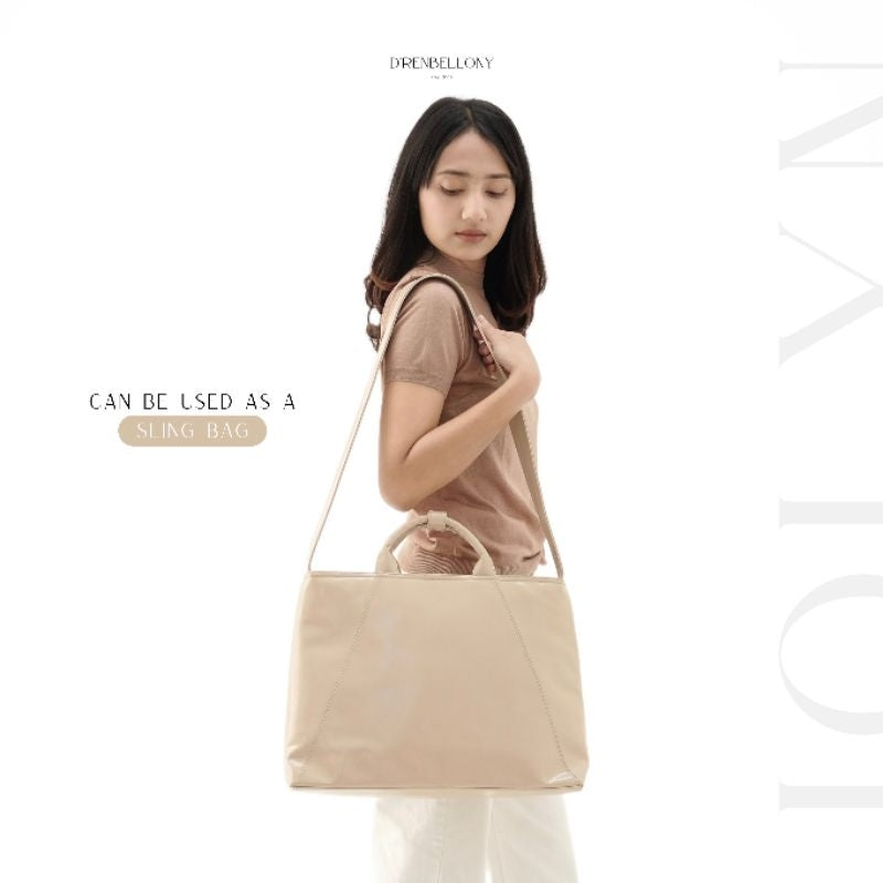 Tas Kerja Kulit Wanita Tas Laptop Selempang Traveling Sling Bag JOLYN DRENBELLONY