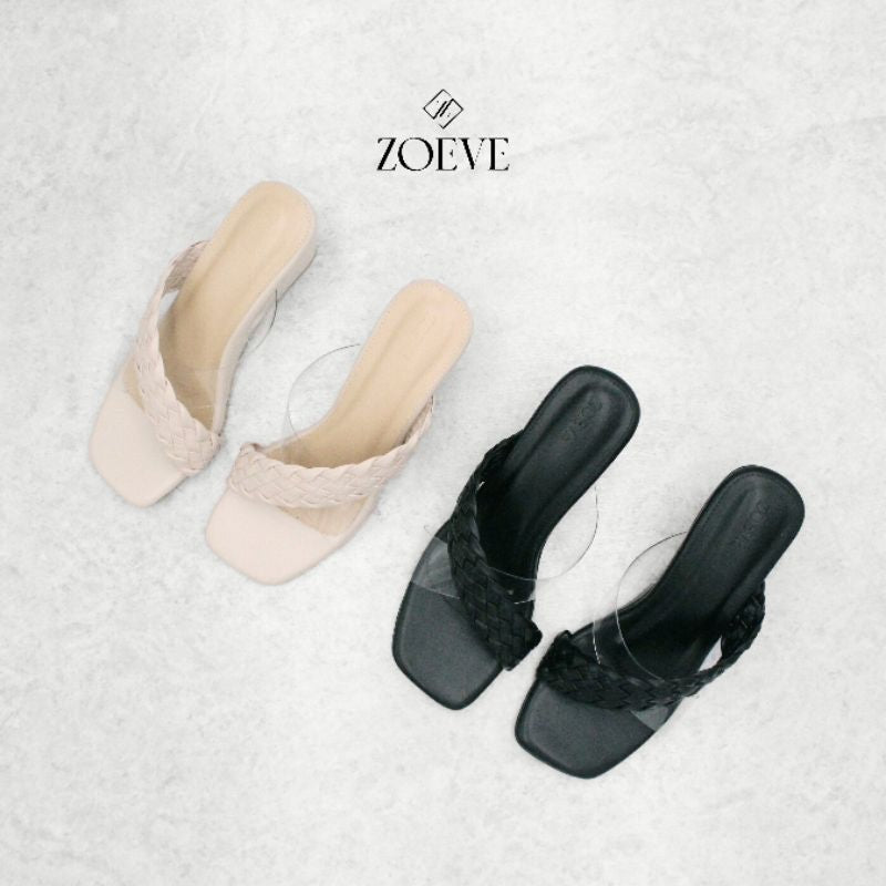 ZOEVE X DREN Sandal Wanita Wedges Sandal Kerja 7 cm [ VIVIEN WEDGES ]