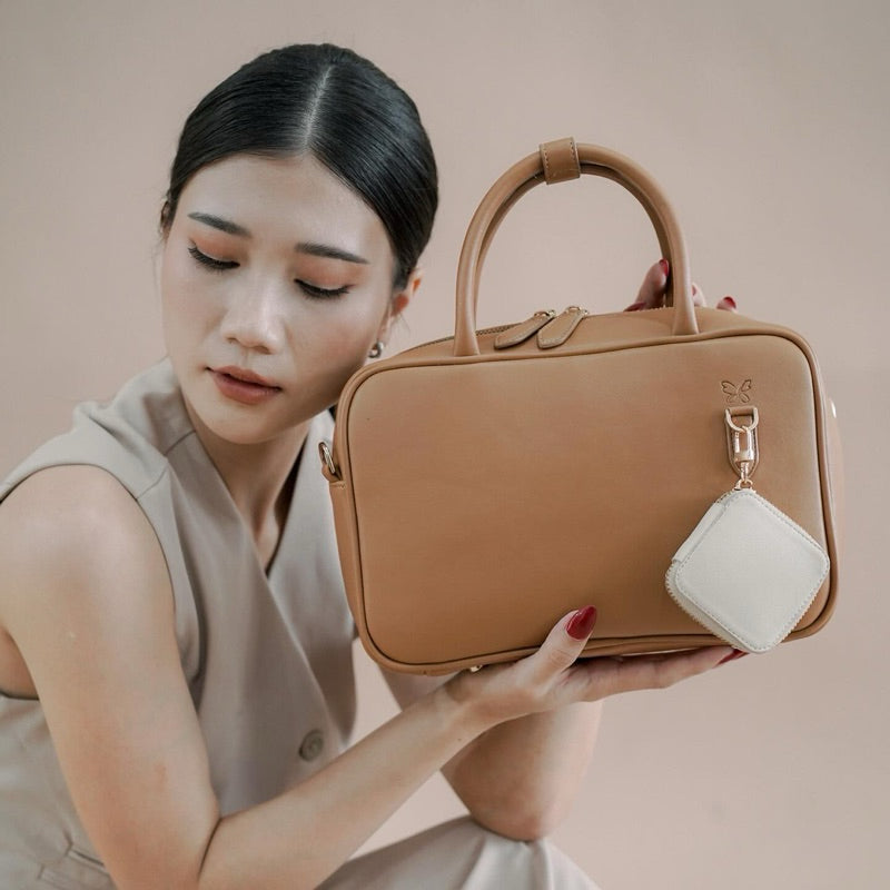FARFALLA x DREN - MIREA HAlf Baguette Bag Tas Wanita kulit jinjing selempang