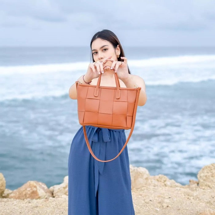 Foree Bag Tas Wanita Tas Anyam Fashion Wanita Tas Tote Tas Selempang
