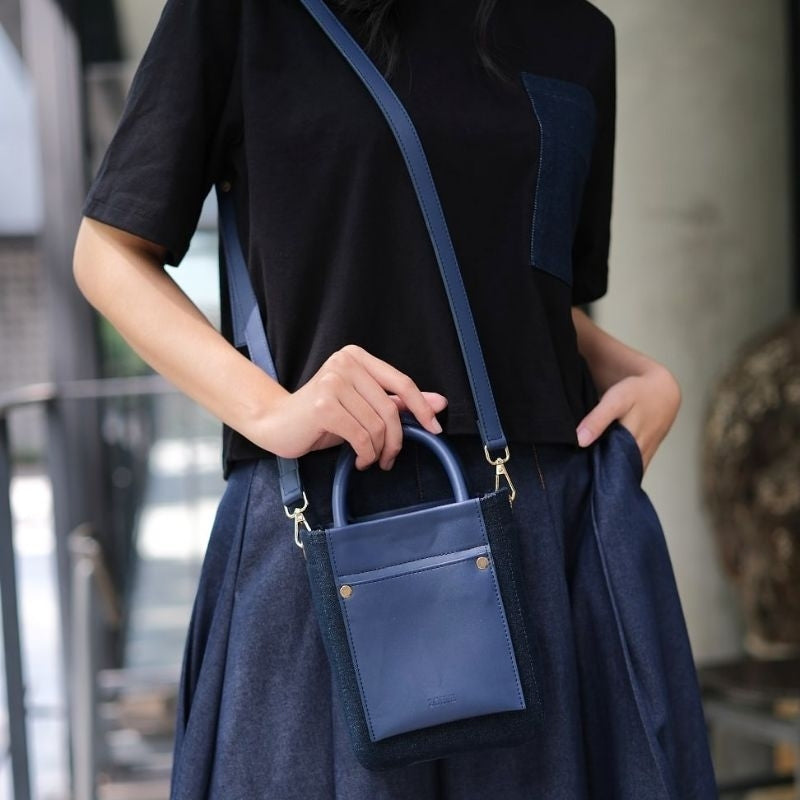 DREN X ZOEVE Libby Denim Bag - Tas Kecil Selempang Jeans Handphone Bag