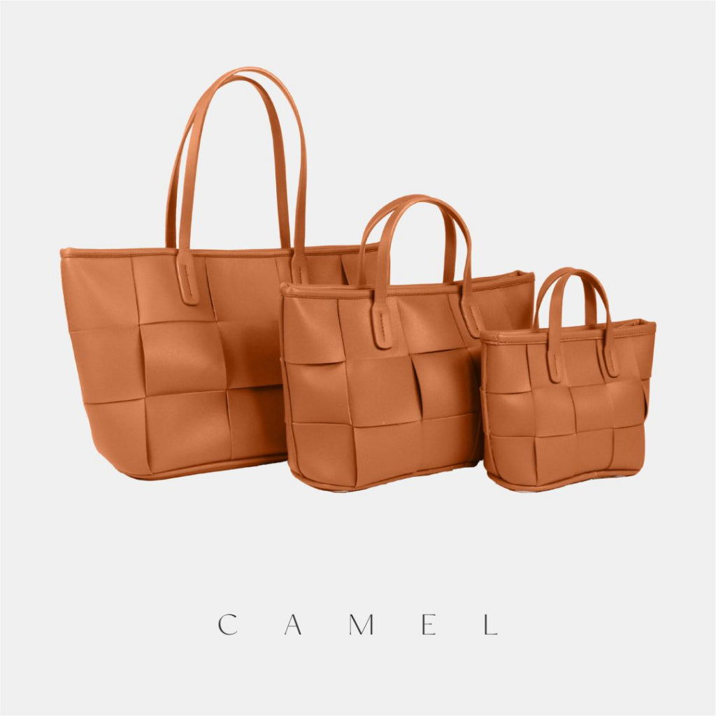 DRENBELLONY  Foree Bag Tas Anyam Tas Wanita Fashion Wanita Tas Tote Tas Selempang