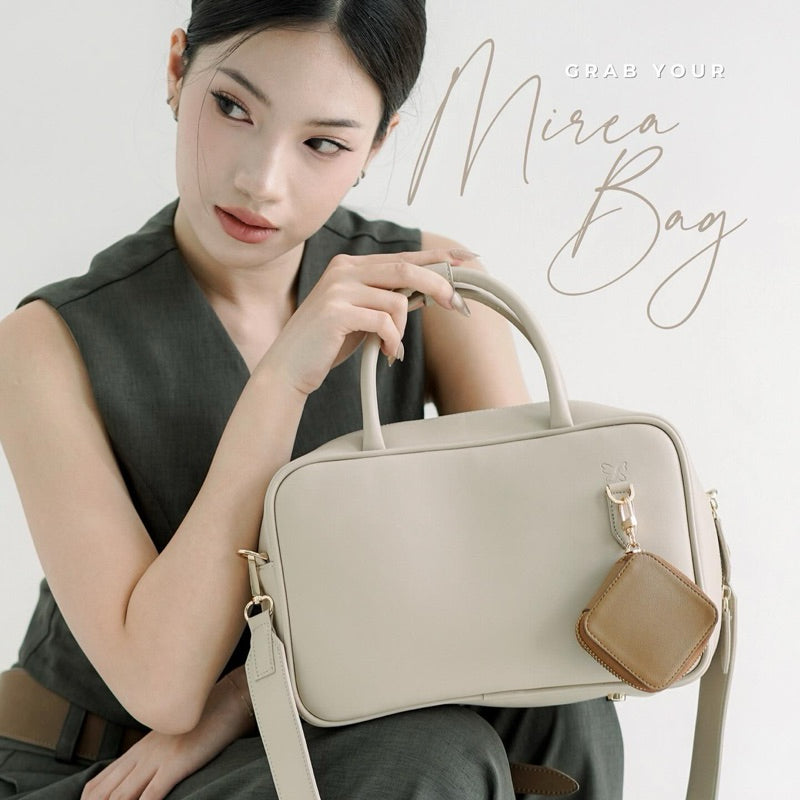 FARFALLA x DREN - MIREA HAlf Baguette Bag Tas Wanita kulit jinjing selempang