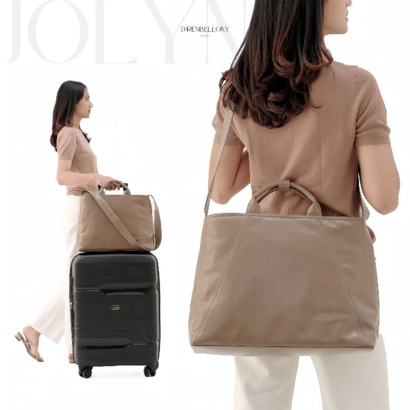 Tas Kerja Kulit Wanita Tas Laptop Selempang Traveling Sling Bag JOLYN DRENBELLONY