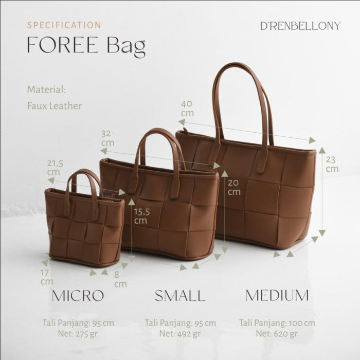 Foree Bag Tas Wanita Tas Anyam Fashion Wanita Tas Tote Tas Selempang