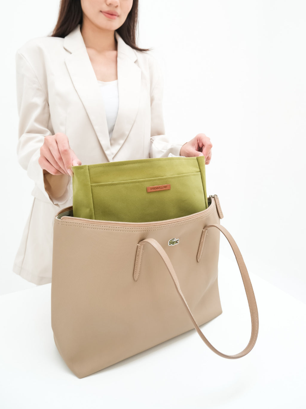 MAISIE Hand Bag Organizer Suede