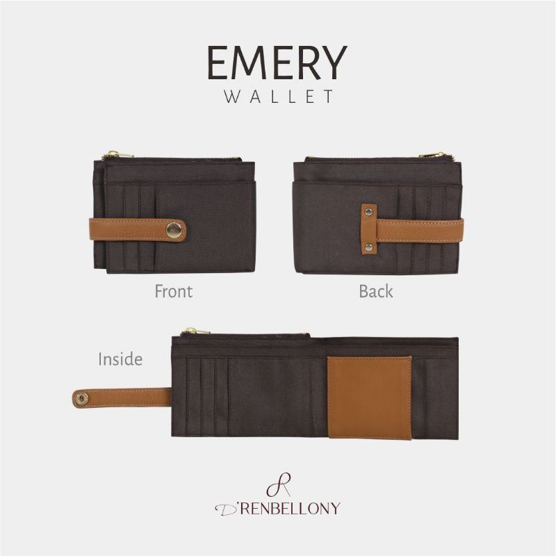 DRENBELLONY NALA Emery Dompet wanita lipat Lanyard
