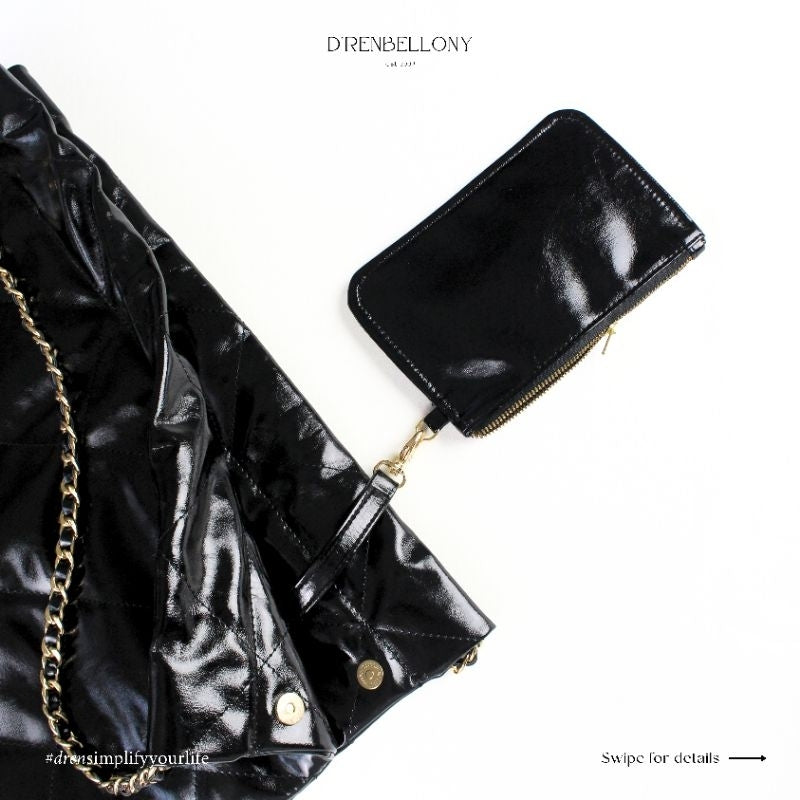 Tas Bahu Wanita Kulit Faux Leather Tali Rantai Tas Kerja MARLYN BAG- DRENBELLONY