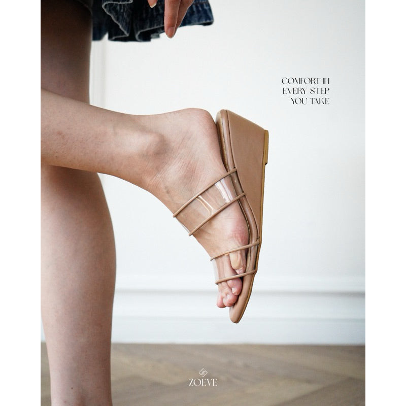 ZOEVE x DREN Sandal Wedges Wanita CLAIRE 5cm