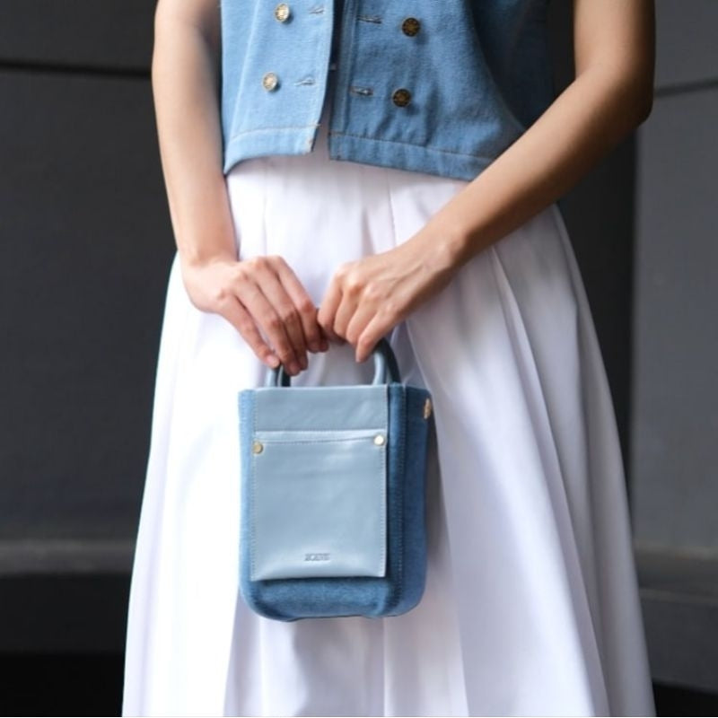 DREN X ZOEVE Libby Denim Bag - Tas Kecil Selempang Jeans Handphone Bag