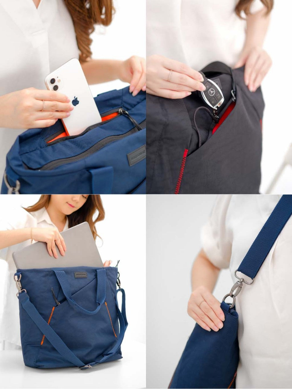 Tas LAPTOP Sporty  Ringan Terorganizer Tote Bag wanita - GIO DRENBELLONY