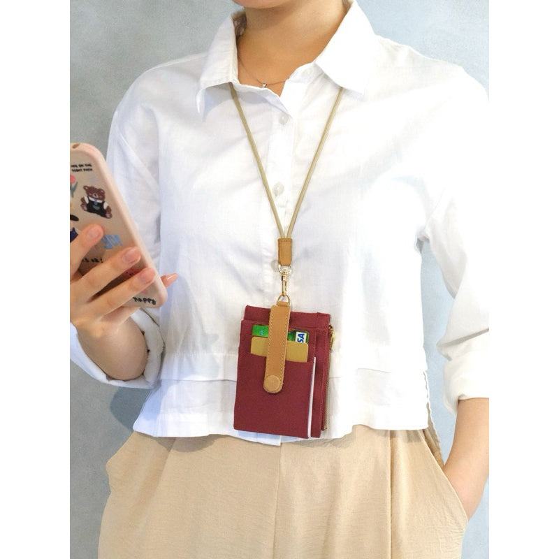 DRENBELLONY NALA Emery Dompet wanita lipat Lanyard