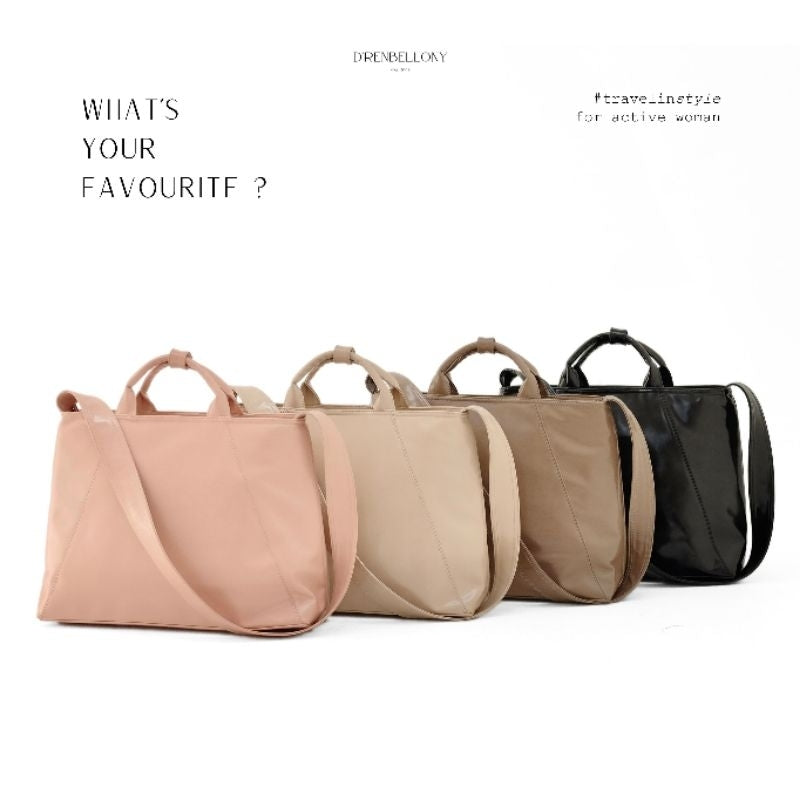 Tas Kerja Kulit Wanita Tas Laptop Selempang Traveling Sling Bag JOLYN DRENBELLONY