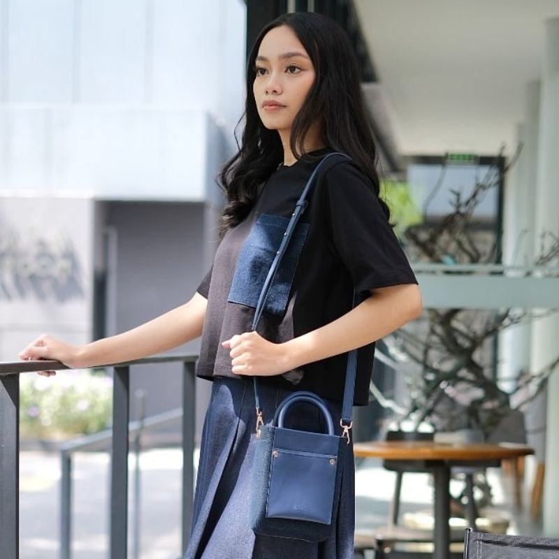 DREN X ZOEVE Libby Denim Bag - Tas Kecil Selempang Jeans Handphone Bag