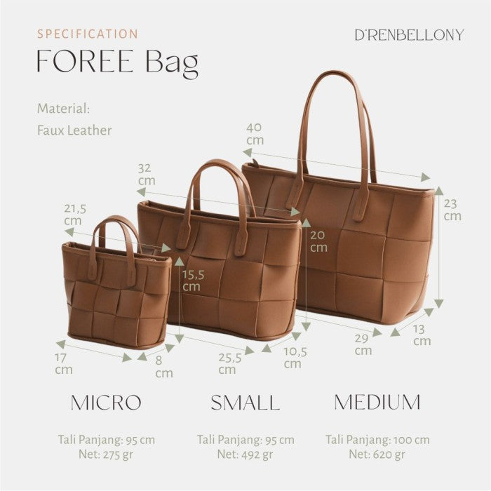 Foree Bag Tas Wanita Tas Anyam Fashion Wanita Tas Tote Tas Selempang