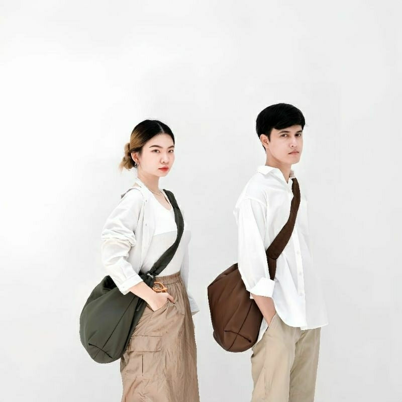 Jisoo Sling Bag Nylon Tas Bahu Selempang Wanita
