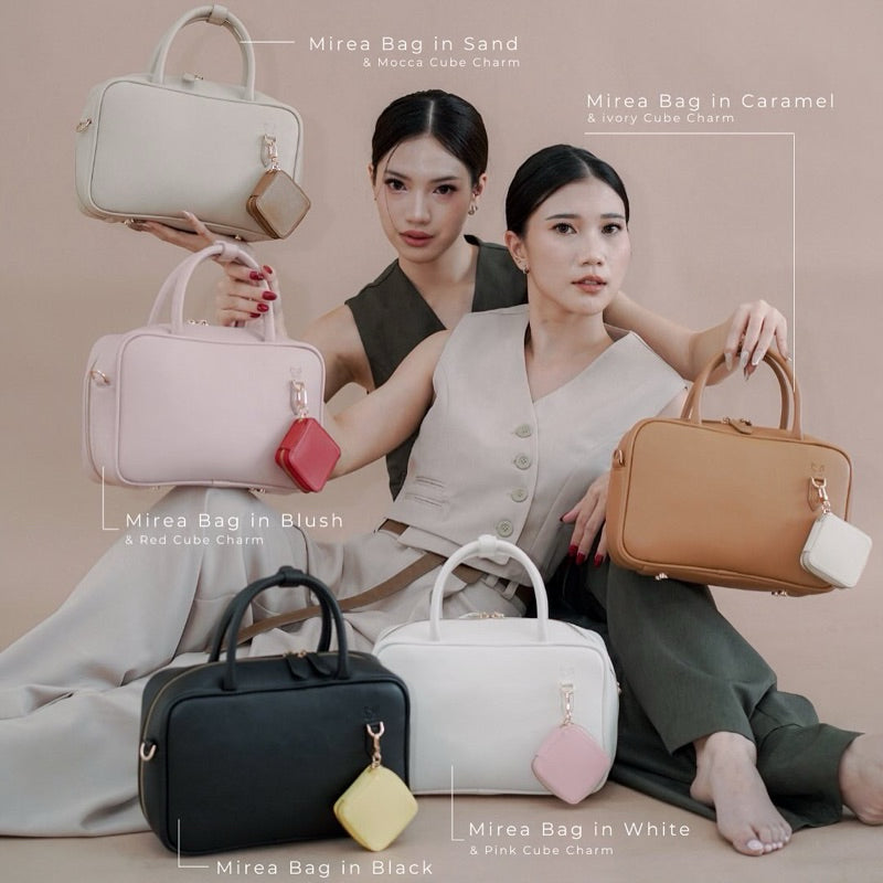 FARFALLA x DREN - MIREA HAlf Baguette Bag Tas Wanita kulit jinjing selempang