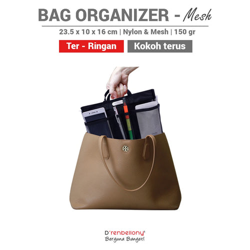Bag Organizer Dalaman Tas Wanita ter Ringan MESH DRENBELLONY