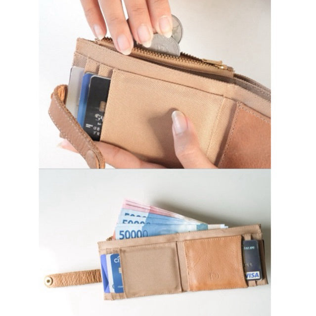 DRENBELLONY NALA Emery Dompet wanita lipat Lanyard